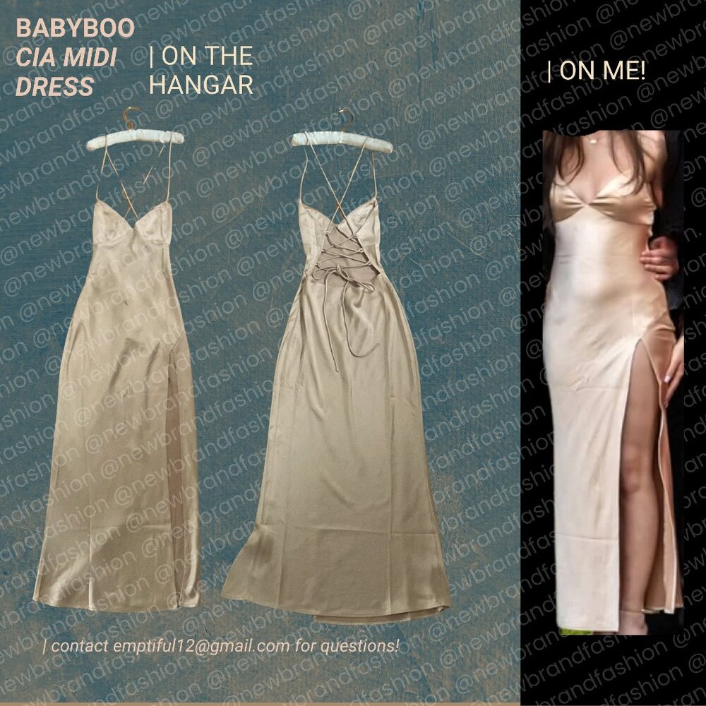 Babyboo | Cia Midi Dress, Champagne/Gold, Size: XS - Picture 4 of 4